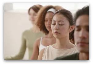 Group Meditating